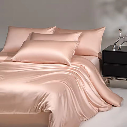 6A Mulberry Silk Bedding Set – Duvet Cover, Sheet & Pillowcases (SB47)