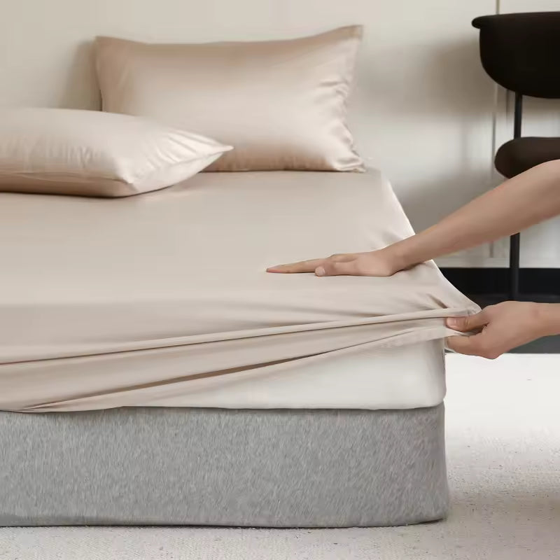 23 Momme Mulberry Silk Fitted Sheet – 30cm Deep Mattress Cover (SB60)