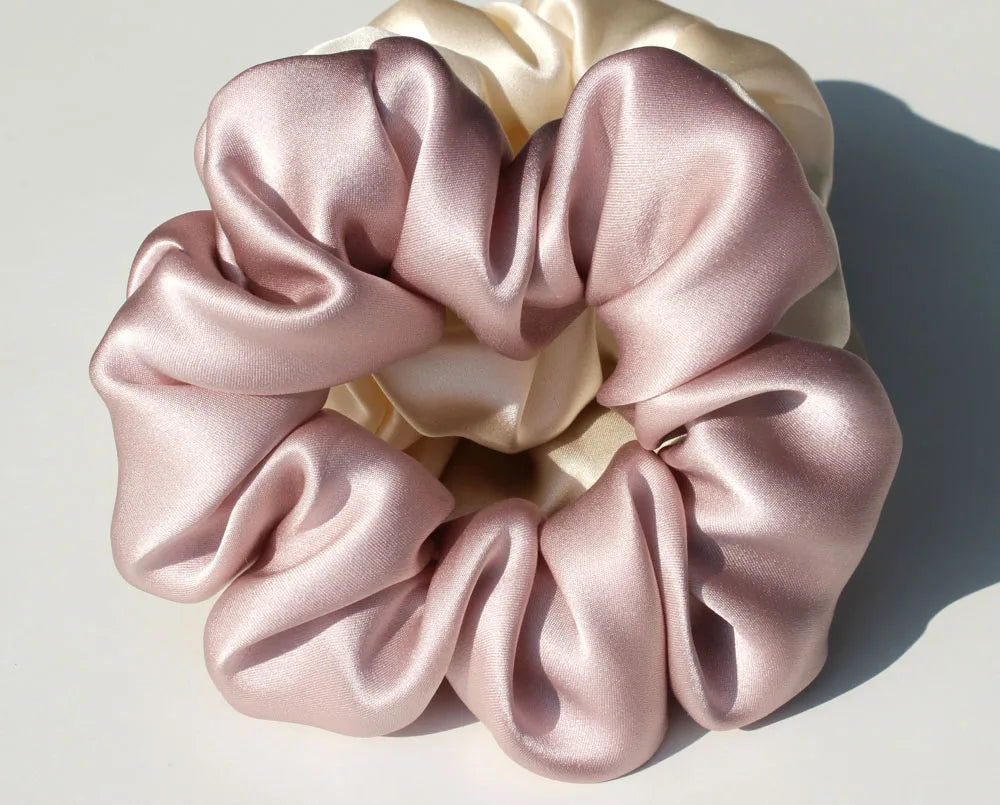100% Mulberry Silk Classic Scrunchies, 19 Momme (SB16)