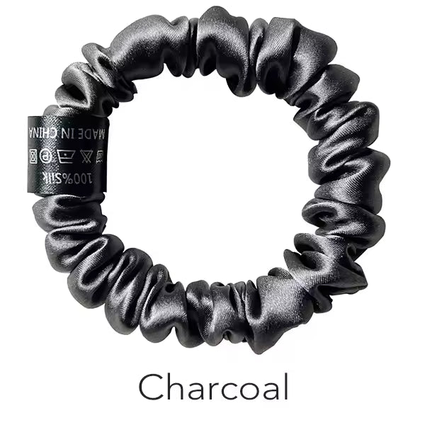 100% Mulberry Silk Slim Scrunchies, 19 Momme (SB18)