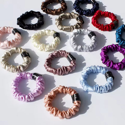 100% Mulberry Silk Slim Scrunchies, 19 Momme (SB18)