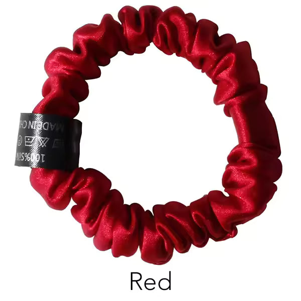 100% Mulberry Silk Slim Scrunchies, 19 Momme (SB18)