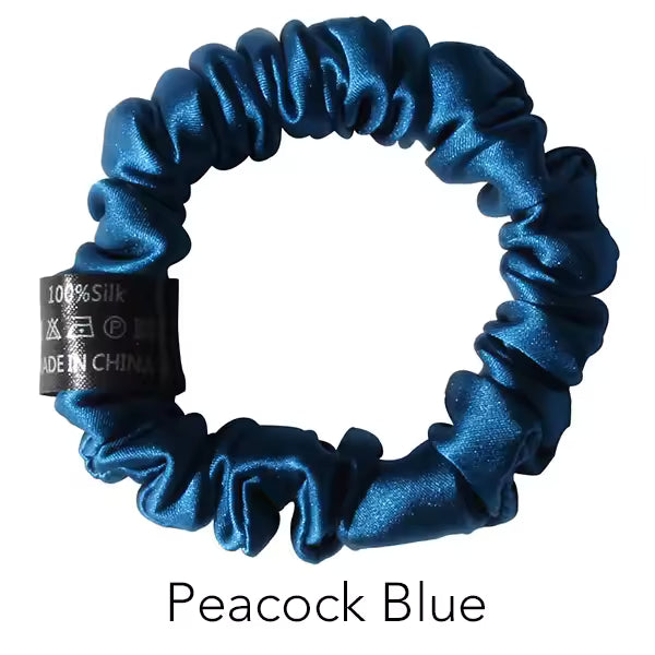 100% Mulberry Silk Slim Scrunchies, 19 Momme (SB18)