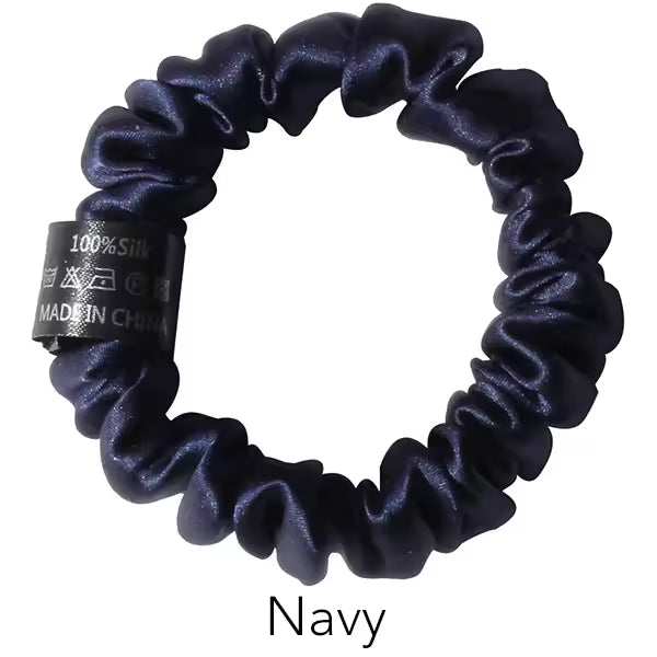 100% Mulberry Silk Slim Scrunchies, 19 Momme (SB18)