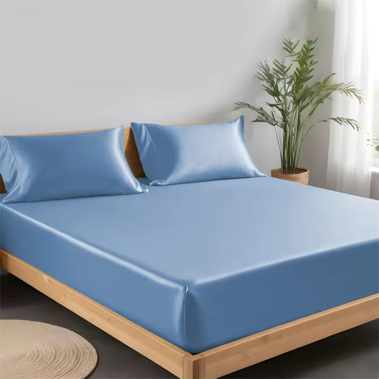 Mulberry Silk Fitted Sheet – All-Round Elastic Mattress Cover (SB59)