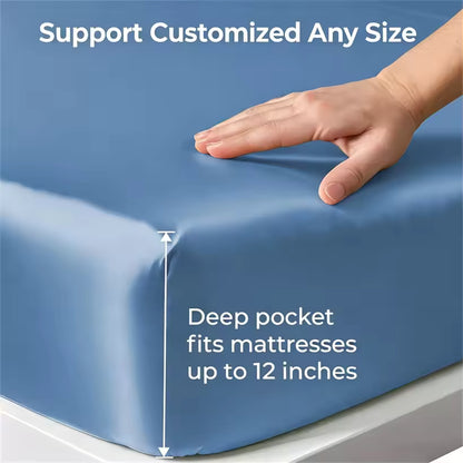 Mulberry Silk Fitted Sheet – All-Round Elastic Mattress Cover (SB59)