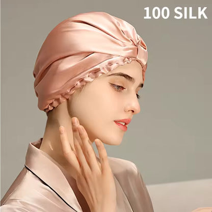100% Mulberry Silk Protective Sleep Bonnet (SB26)