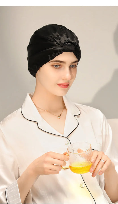 100% Mulberry Silk Protective Sleep Bonnet (SB26)