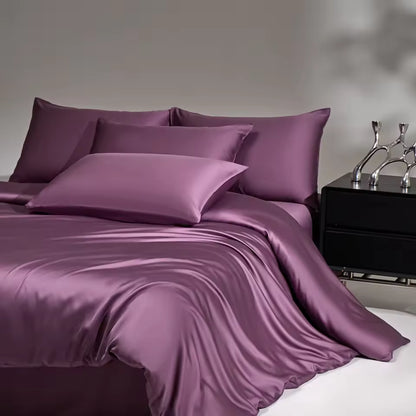 6A Mulberry Silk Bedding Set – Duvet Cover, Sheet & Pillowcases (SB47)