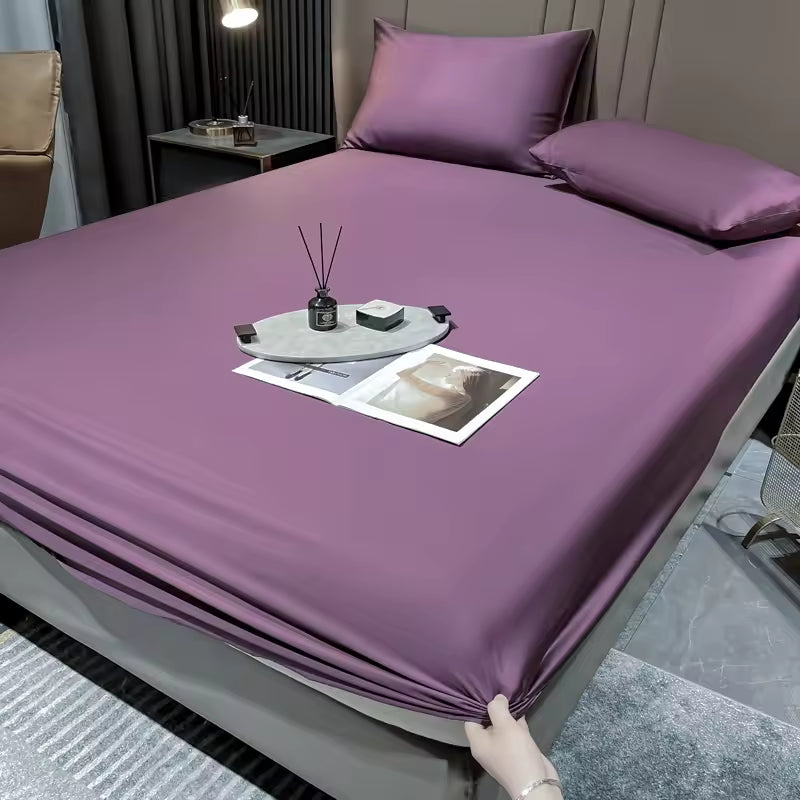 22 Momme Mulberry Silk Fitted Sheet – 25cm Deep Mattress Cover (SB48)
