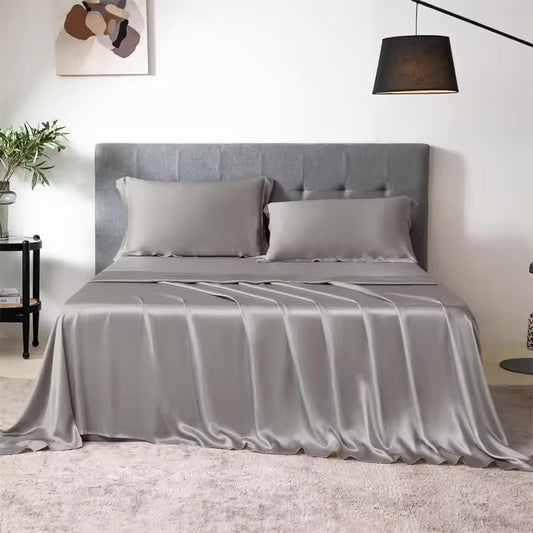 100% Mulberry Silk Luxury Bedding Set, 4-6 Piece (SB44)