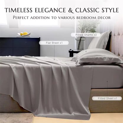 100% Mulberry Silk Luxury Bedding Set, 4-6 Piece (SB44)