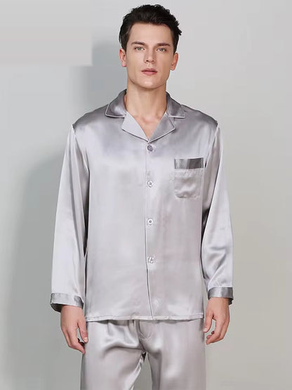 Men’s 19 Momme 100% Mulberry Silk Pyjama Set (SB38)