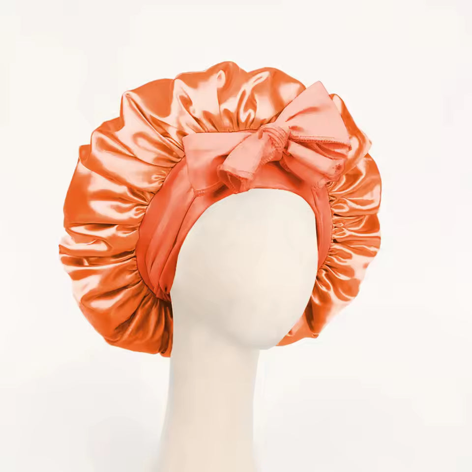 Adjustable Satin Sleep Bonnet – Secure Tie Band for All-Night Hair Protection (SB01)