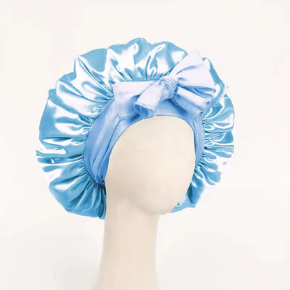 Adjustable Satin Sleep Bonnet – Secure Tie Band for All-Night Hair Protection (SB01)