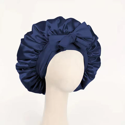 Adjustable Satin Sleep Bonnet – Secure Tie Band for All-Night Hair Protection (SB01)