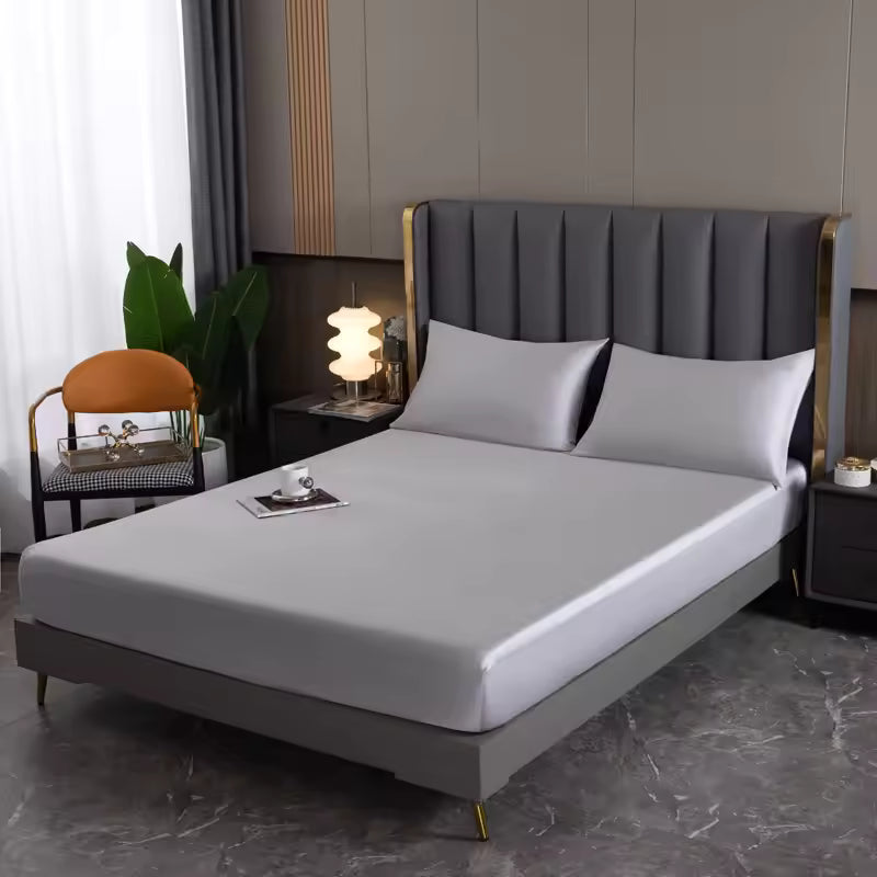 22 Momme Mulberry Silk Fitted Sheet – 25cm Deep Mattress Cover (SB48)