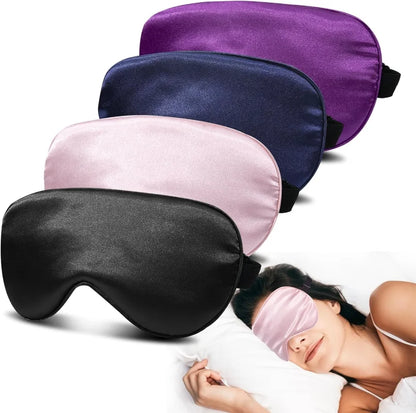 Contoured Satin Blackout Sleep Mask (SB09)