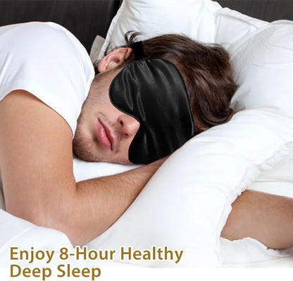 Contoured Satin Blackout Sleep Mask (SB09)