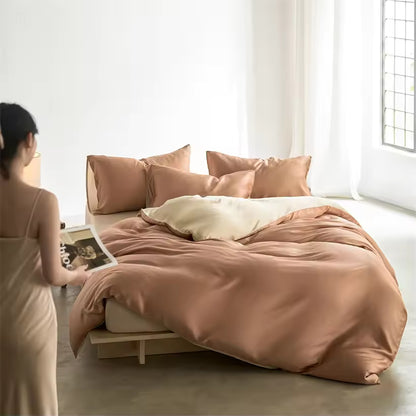 22 Momme Mulberry Silk Bedding Set – Duvet Cover & Pillowcases (SB58)