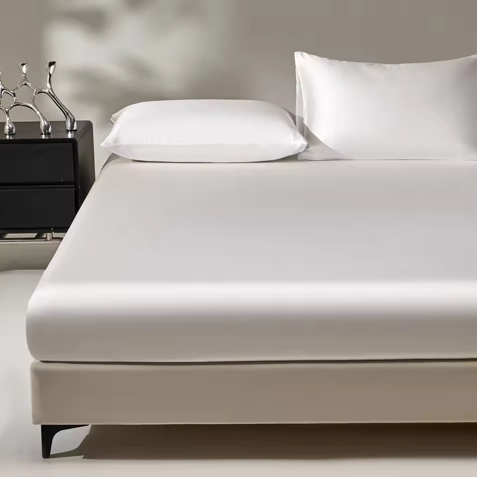 19 Momme Mulberry Silk Fitted Sheet – 25/35cm Deep Pocket (SB46)