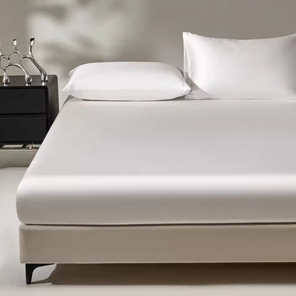 19 Momme Mulberry Silk Fitted Sheet – 25/35cm Deep Pocket (SB46)