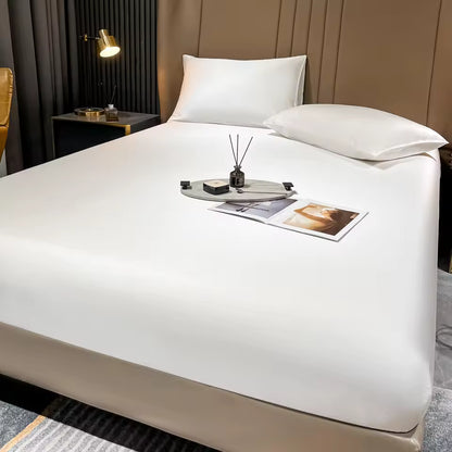 22 Momme Mulberry Silk Fitted Sheet – 25cm Deep Mattress Cover (SB48)
