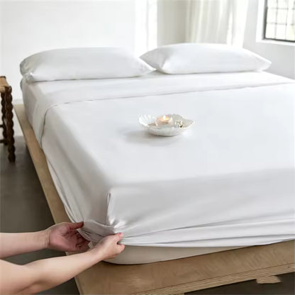 Mulberry Silk Fitted Sheet – All-Round Elastic Mattress Cover (SB59)