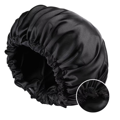Large Double-Layer Satin Sleep Bonnet – Reversible & Adjustable Night Cap (SB03)