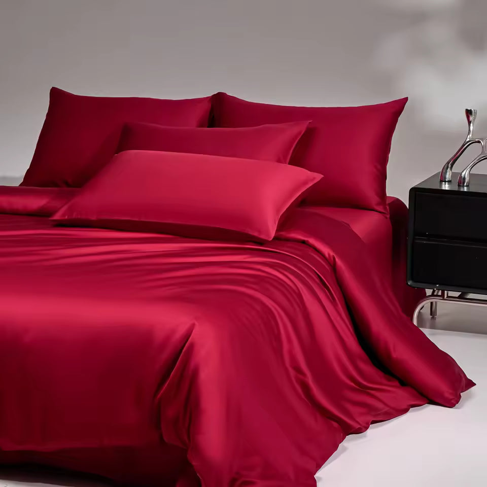 6A Mulberry Silk Bedding Set – Duvet Cover, Sheet & Pillowcases (SB47)