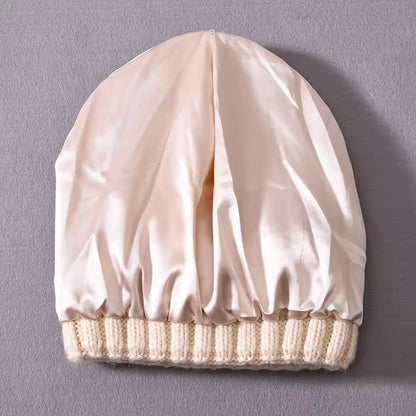 Satin Lined Cashmere Beanie – Stay Warm Without Damaging Your Hair (SB06)