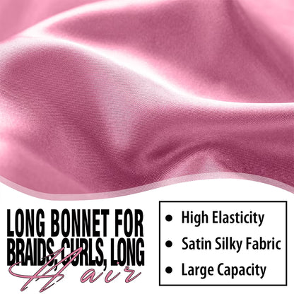 Extra-Large Satin Sleep Bonnet for Long Hair (SB07)