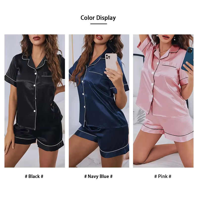 Satin Button-Down Pyjama Set (SB19)