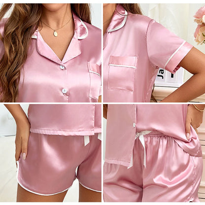 Satin Button-Down Pyjama Set (SB19)