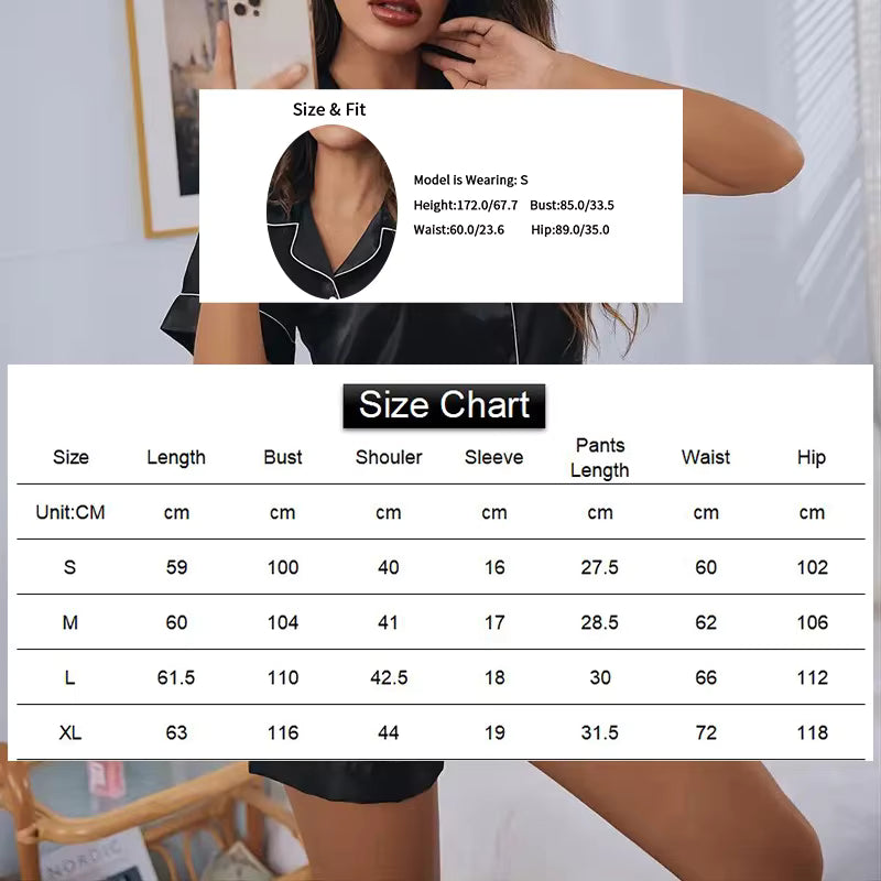 Satin Button-Down Pyjama Set (SB19)