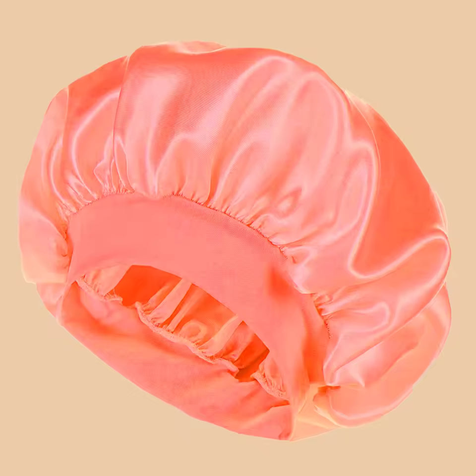 Wide-Brim Satin Sleep Bonnet – Solid Colour Daily Hair Protection Cap (SB02)