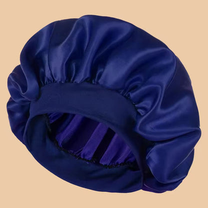 Wide-Brim Satin Sleep Bonnet – Solid Colour Daily Hair Protection Cap (SB02)